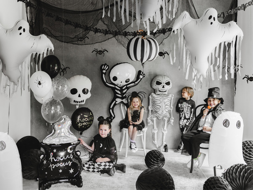 Halloween schelet balon folie - 46x129 cm - 1 buc.