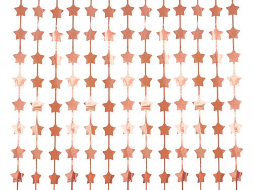 Metallic Rose Gold Star Cortina - 100 x 200 cm