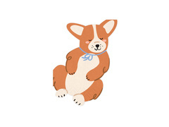 Șervețele pentru ziua de naștere a câinelui Corgi - 12 buc.