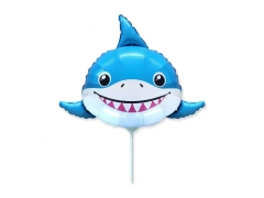 Balon din folie Shark stick - 36 cm - 1 buc.