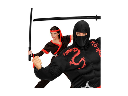 Ninja katana din lemn negru - 100 cm