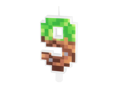 Număr lumânări Pixeli - 9 - 1 buc.