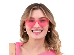 Ochelari inimă - roz - 1 buc.