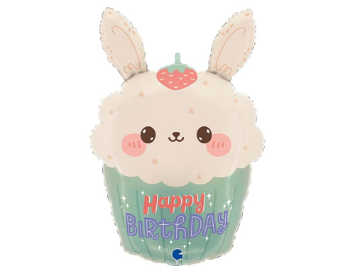 Balon cu folie Bunny Cupcake - 38x59 cm - 1 buc.