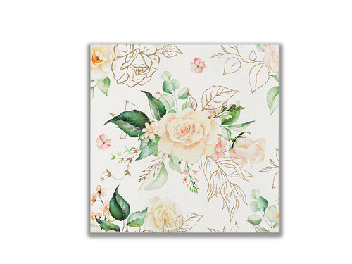 Șervețele „Trandafiri Bej” – 40 cm – 50 de bucăți.