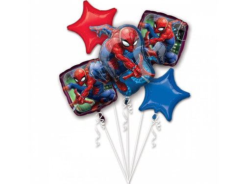 Buchet de baloane din folie Spiderman - 1 kpl.