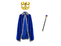 Costum de rege pentru copil - albastru - 80 cm - 1 buc.