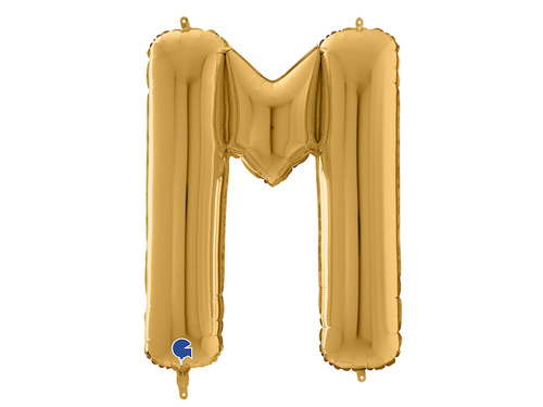 Balon din folie auriu litera M - 66 cm - 1 buc.