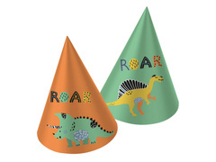 Șepci aniversare dinozauri - 6 buc.
