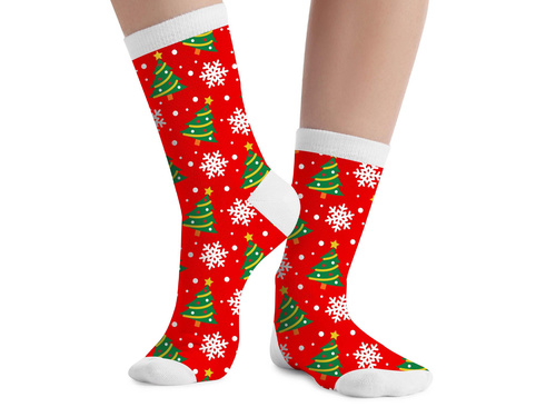 Șosete cu pom de Crăciun pentru adulți - 1 pereche