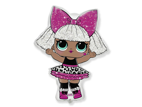 Diva LOL Surpriză ziua de naștere balon de folie - 85 x 64 cm