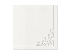 Șervețele cu cadru argintiu - 40 cm - 50 buc.