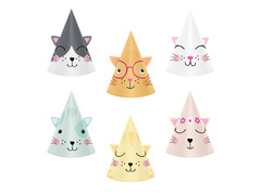 Capace de hârtie Cats - 6 buc.