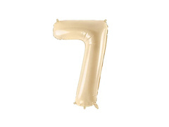 Balon din folie numărul 7 bej - 72 cm - 1 buc.