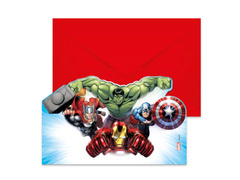 Invitații aniversare Avengers - 6 buc.