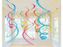 Decorațiune agățată multicoloră Swirl - 56 cm - 12 buc.