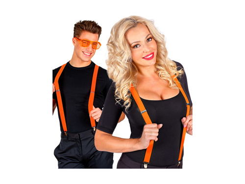 Bretele disco portocalii neon