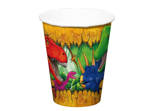 Cupe aniversare dinozauri - 250 ml - 6 buc.