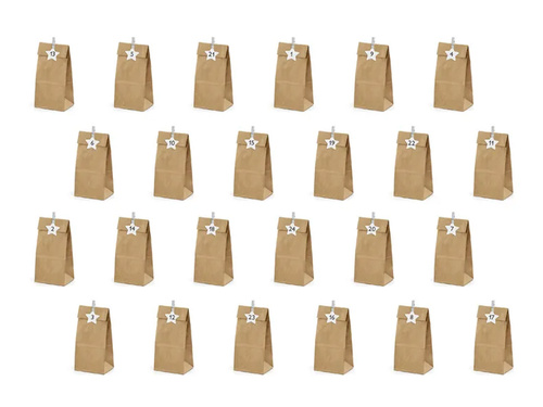 Calendar de Advent pungi Kraft