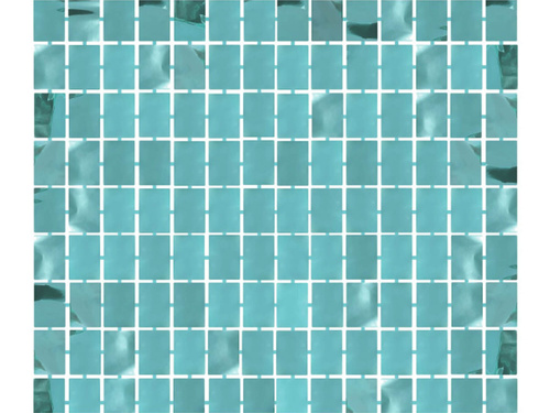Cortina pătrate turcoaz metalic - 100 x 200 cm