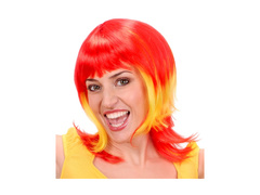 Peruca evantai roșu, galben și roșu - Spania