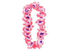 Colier ghirlandă hawaiiană flori roșii - 1 buc.