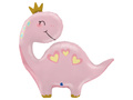 Balon din folie roz dinozaur - 59x69 cm - 1 buc.