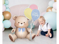 Balon ursuleț Teddy cu baloane Happy Birthday - 41 x 76 x 31 cm - 1 buc.