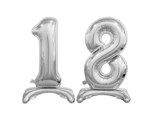 Set de baloane din folie 18 argint - 74 cm