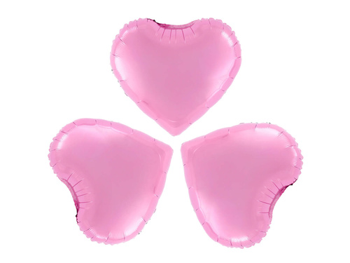 Baloane din folie Inimi roz - 23 cm - 3 buc.