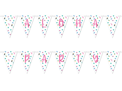 Banner pavilion Aloha Party - 500 cm - 14 buc.