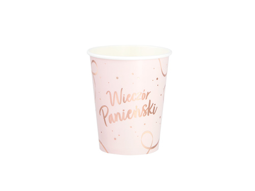 Cupe roz pentru noaptea burlăcițelor - 220 ml - 6 buc.