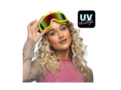 Ochelari de schi de partid neon galben