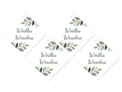 Pandantive cu panglică pentru vodcă de nuntă - 12 buc.