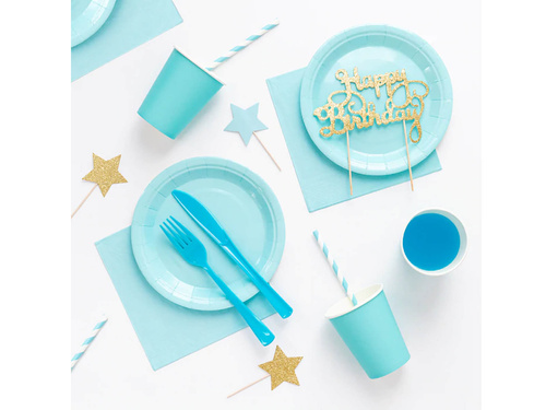 Farfurii turcoaz - 18 cm - 6 buc.