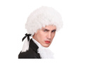 Peruca Mozart, barocă, creț alb