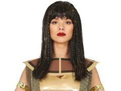 Peruca neagră cu reflexii aurii - 1 buc.