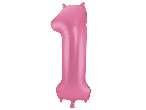 Balon mat din folie numărul 1 - 86 cm - 1 buc.