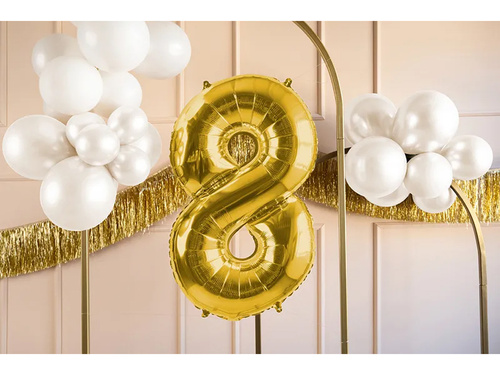 Balon din folie numărul 8 auriu - 72 cm - 1 buc.