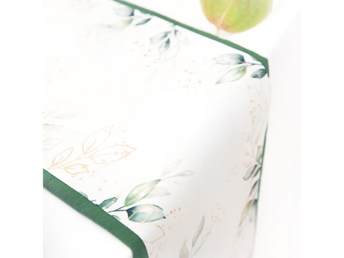 Suport de masă cu frunze verzi - 28 cm x 275 cm - 1 buc.