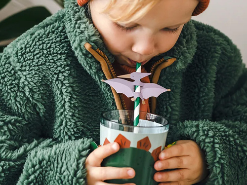 Paie de hârtie dinozauri - 19,5 cm - 6 buc.