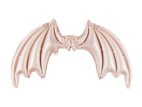 Aripile liliacului balon din folie roz auriu - 85 x 50 cm - 1 buc.