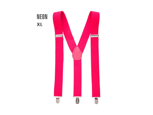 Bretele disco roz neon