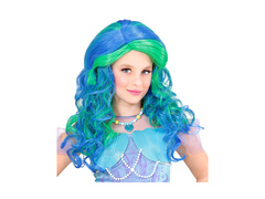 Peruca de sirenă turcoaz și smarald