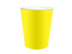 Pahare de hârtie galbene - 250 ml - 6 buc.
