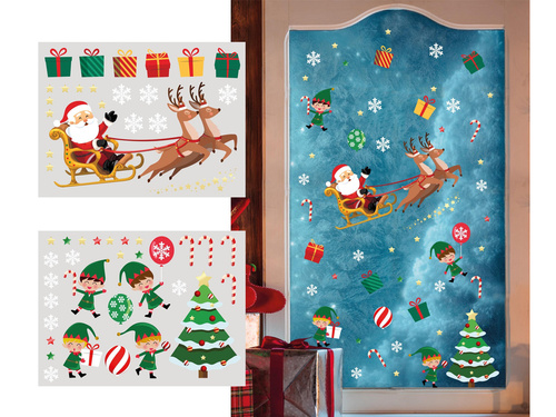 Decorare electrostatică Moș Crăciun pentru Crăciun