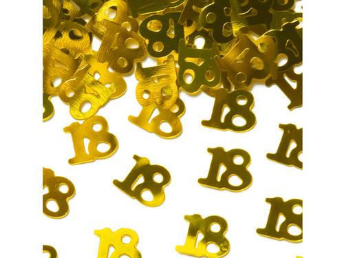 Confetti pentru a optsprezecea aniversare în aur - 15 g