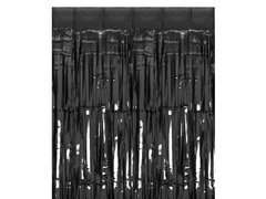 Cortină - perdea de ușă metalică neagră - 100 x 200 cm