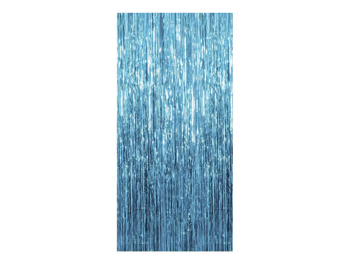 Perdea - perdea ușă albastru metalic - 100 x 200 cm