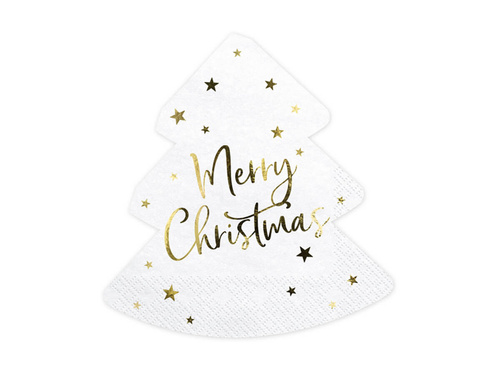 Pom de Crăciun - Șervețele de Crăciun fericit - 32,5 cm - 20 buc.